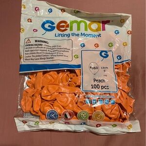 Gemar 5 inch Latex Balloons - Peach (100 count)